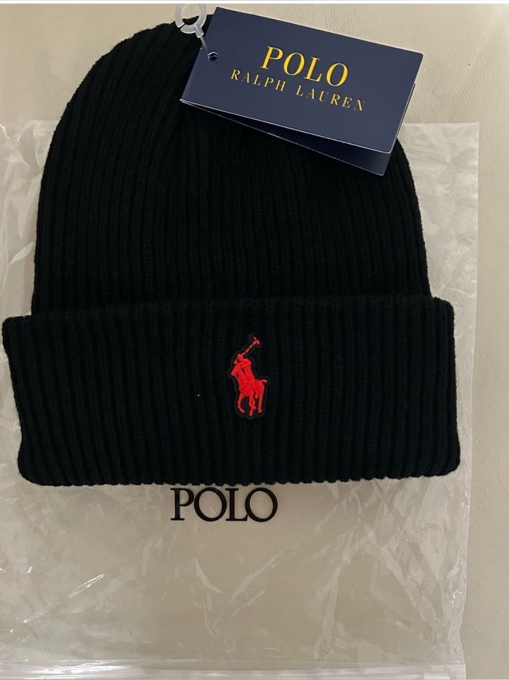 Black Polo Ralph Lauren Beanie